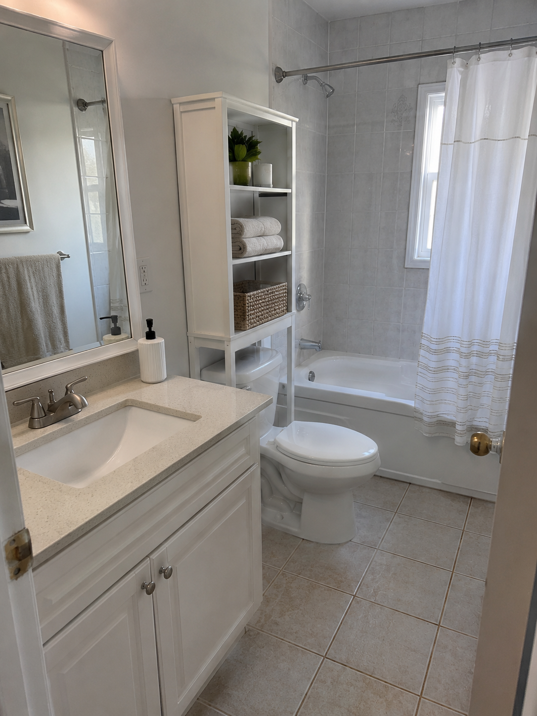 Spotless bathroom after a regular house cleaning visit in Montreal